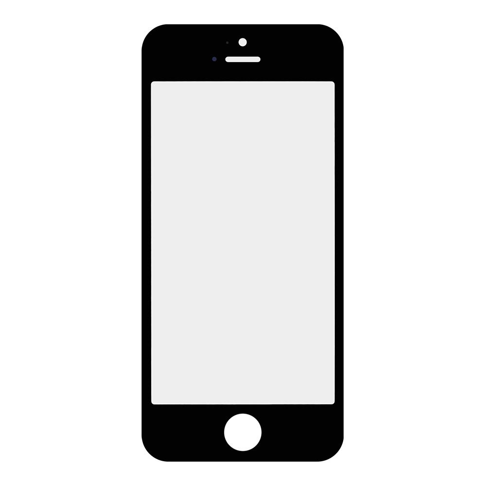 Стекло в сборе с рамкой для iPhone 5 (черный)
