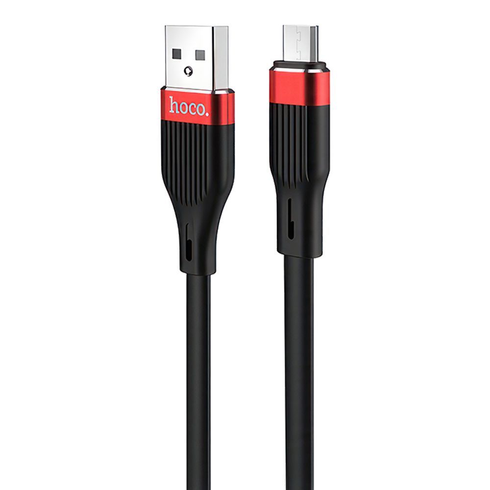 USB кабель HOCO U72 Forest MicroUSB, 2.4А, 1.2м, силикон (черный)