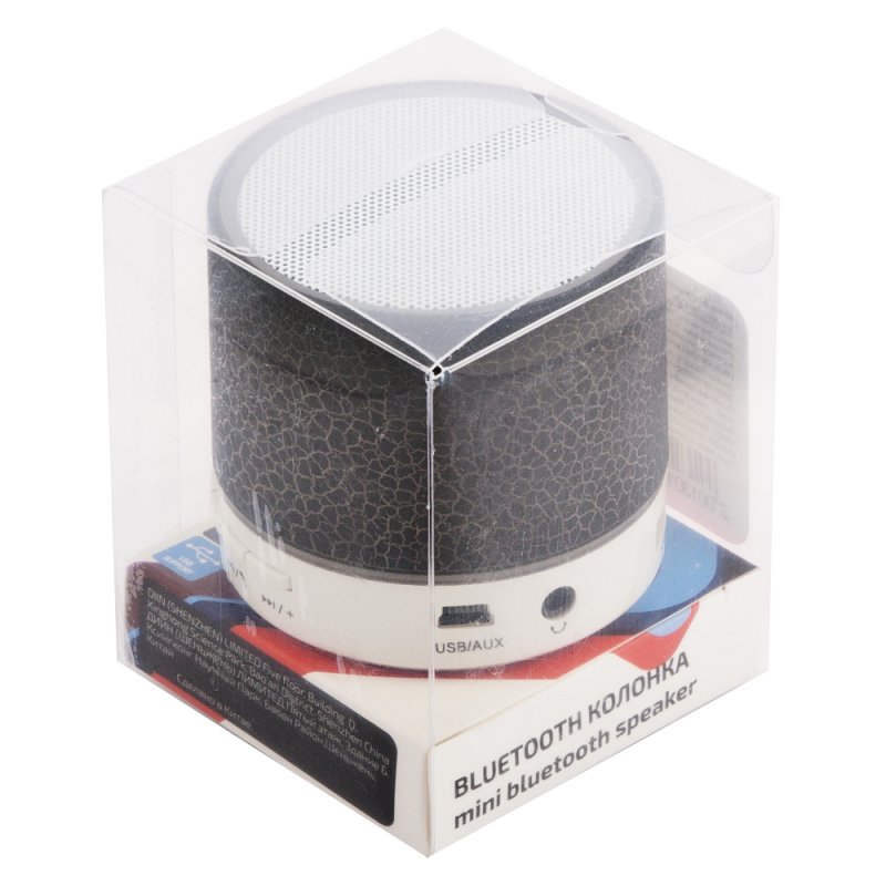 Колонка беспроводная Bluetooth "LP" LP-S08 MicroSD/USB/AUX/Радио/LED подсветка (черная)