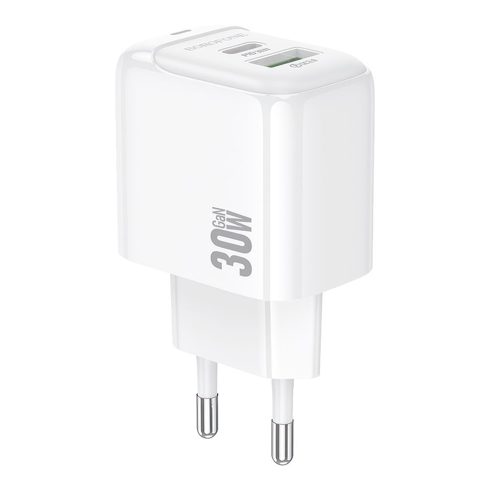 СЗУ BOROFONE BAS45A Potential1xUSB, 1xUSB-C, QC3.0, PD30W, 3А (белый)