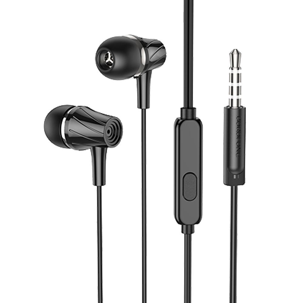 Гарнитура BOROFONE BM69 Universal 3.5мм, внутриканальная, 1.2м (черный)