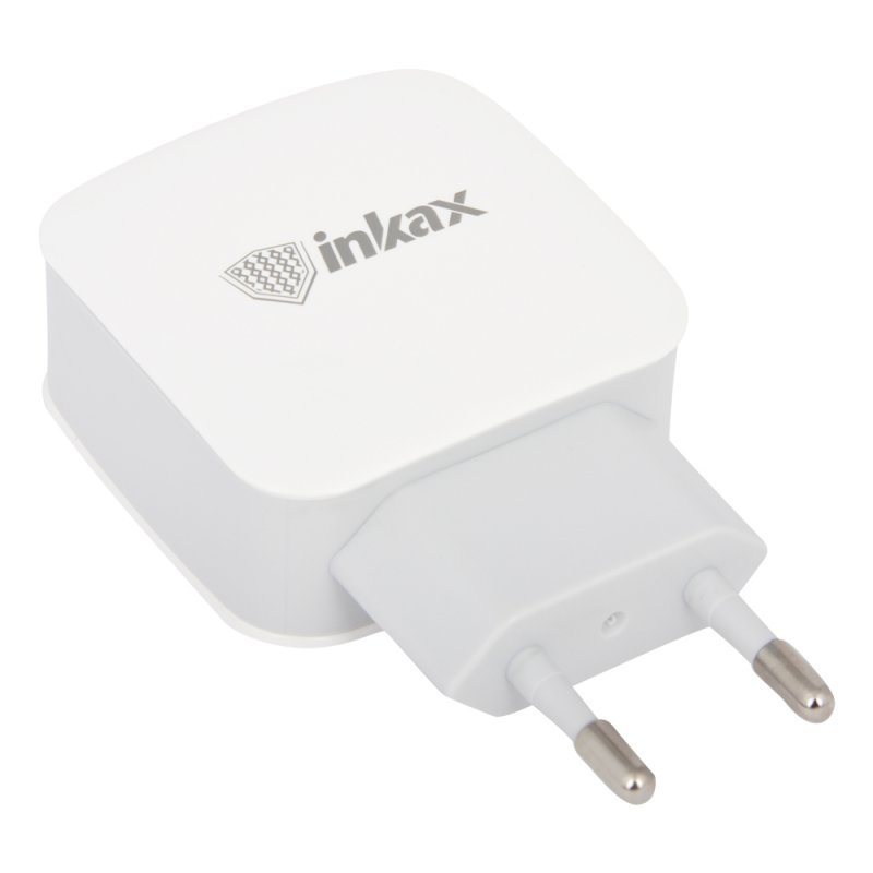 СЗУ inkax CD-28 Nice Trip 2xUSB, 2.1А + кабель MicroUSB 1м (белый)