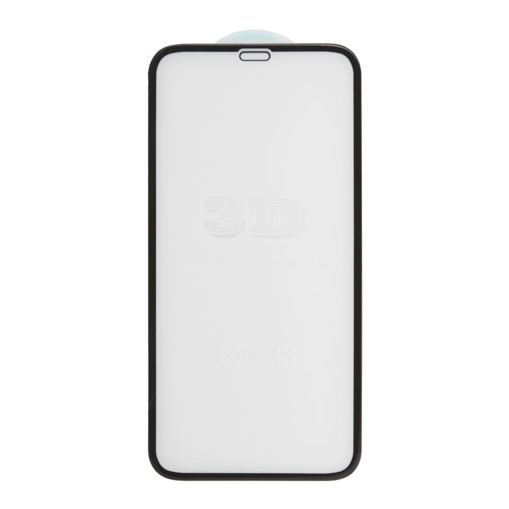 Защитное стекло 3D для iPhone 11/Xr Tempered Glass черное 0,33 мм (ударопрочное)
