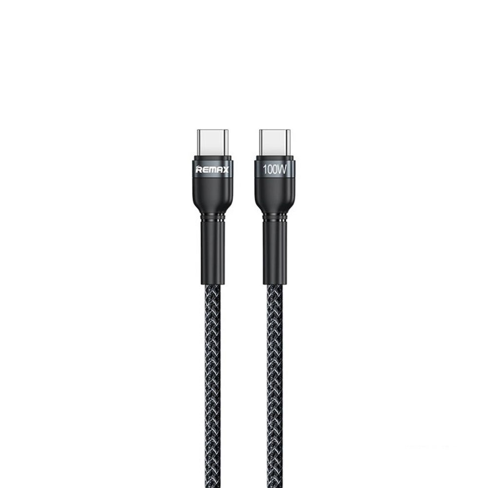USB-C кабель REMAX RC-172c Jany Type-C, 5А, 100W, 1м, нейлон (черный)