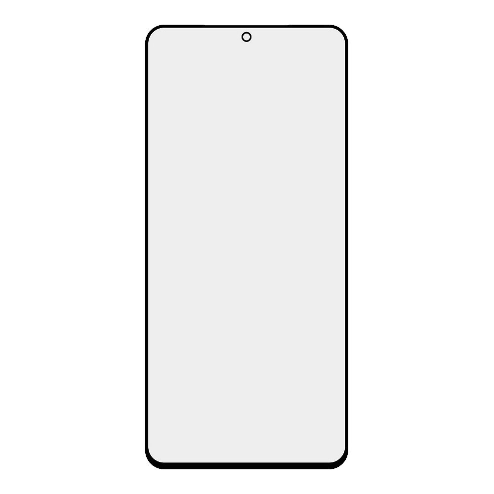 Стекло + OCA плёнка для переклейки Samsung Galaxy S21 Ultra (черный)
