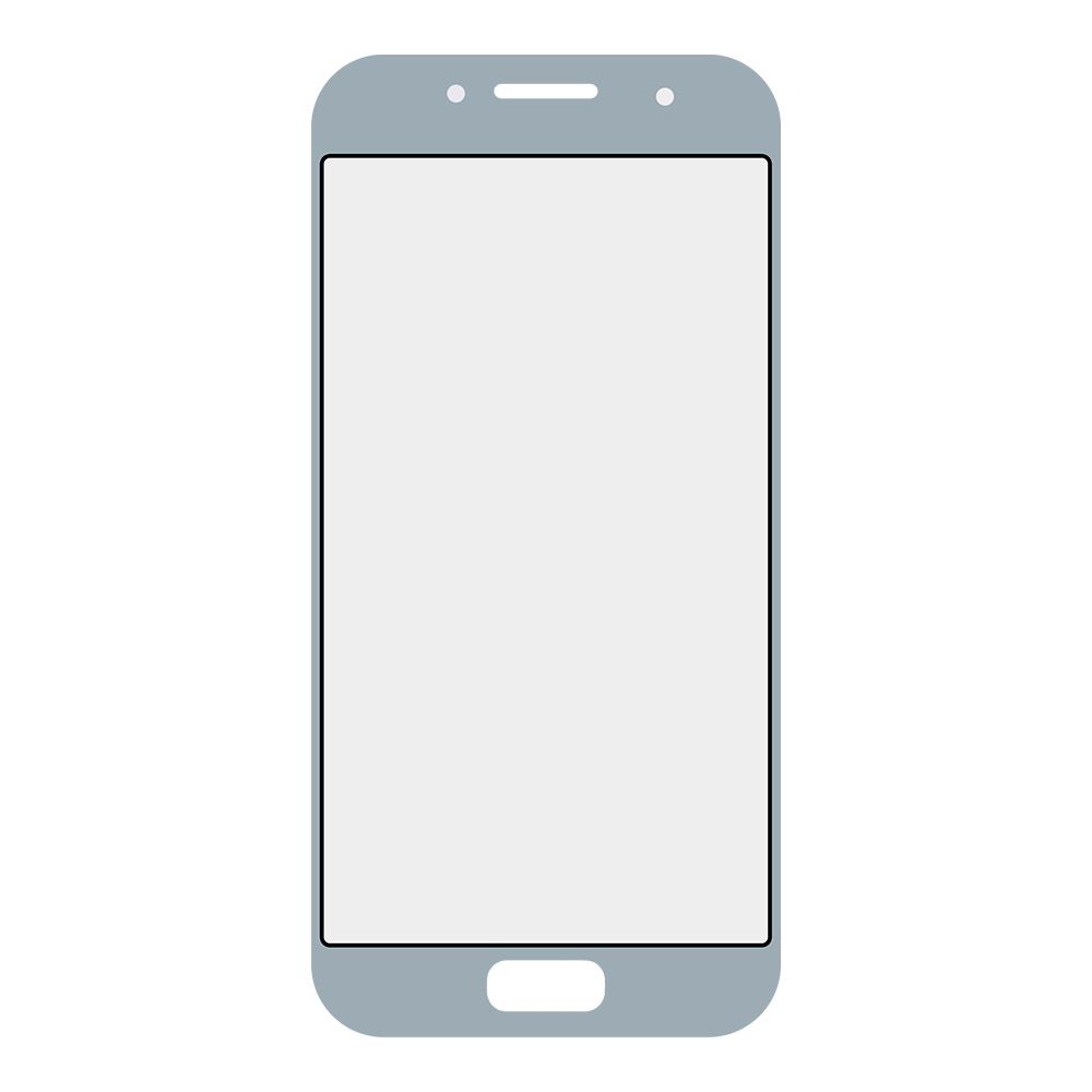 Стекло для переклейки Samsung SM-A320 A3 2017 (цвет голубой)