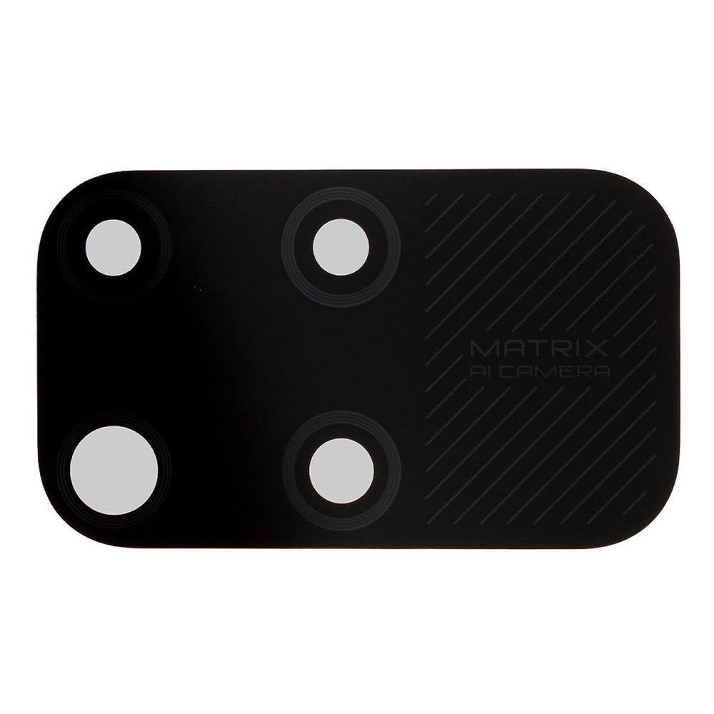 Стекло задней камеры для Realme Narzo 50A (RMX3430) (без рамки) (черный)