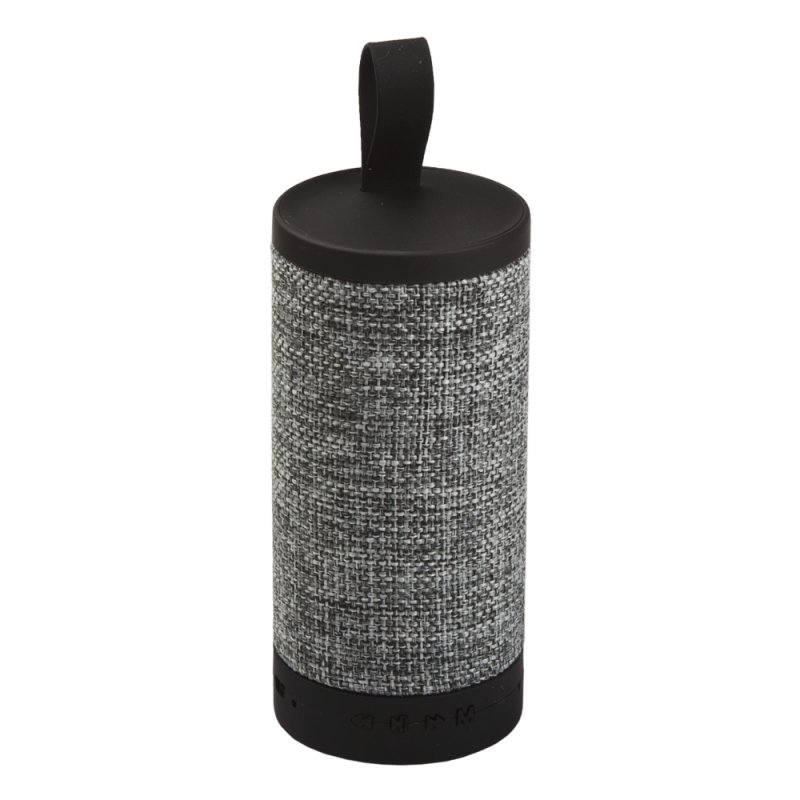 Колонка беспроводная Bluetooth "Mini BT Speaker F1" ткань MicroSD/USB/AUX/Радио (серая/коробка)