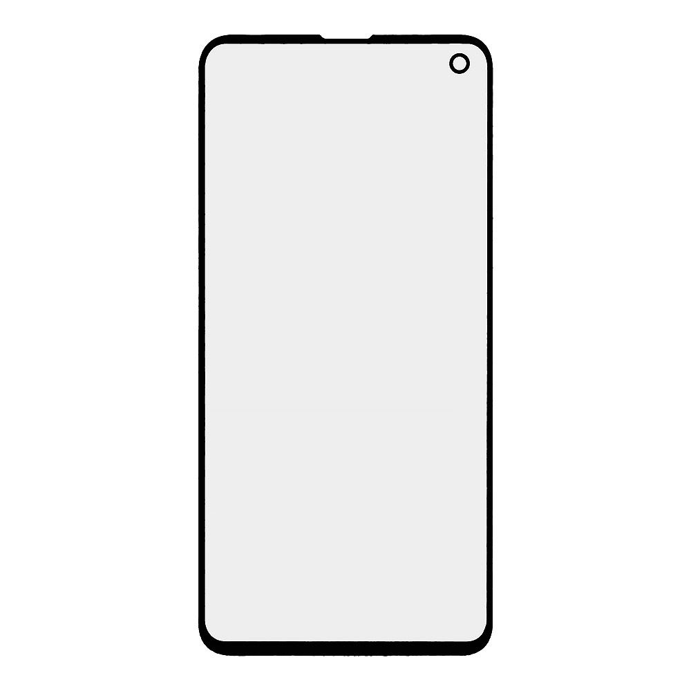 Стекло + OCA плёнка для переклейки Samsung G973F Galaxy S10 (черный)