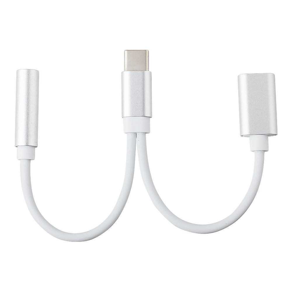 Аудио адаптер USB-C на 3.5мм (серебряный/европакет)