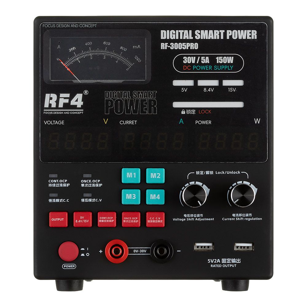 Блок питания RF-3005D PRO 30V 5A DC (30V, 5A, режим стабилизации тока)
