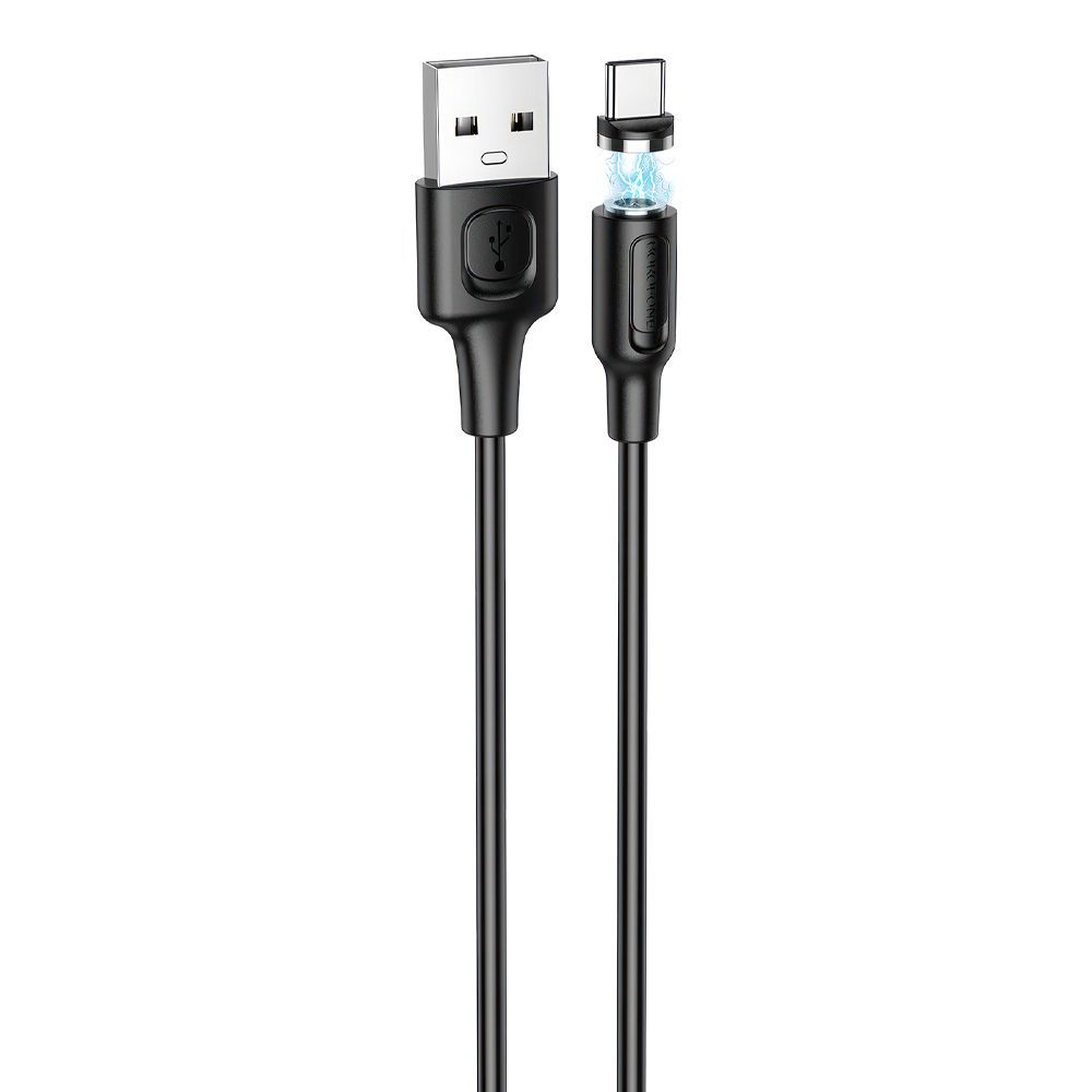 USB кабель BOROFONE BX41 Amiable Type-C, 3А, магнитный, 1м, PVC (черный)