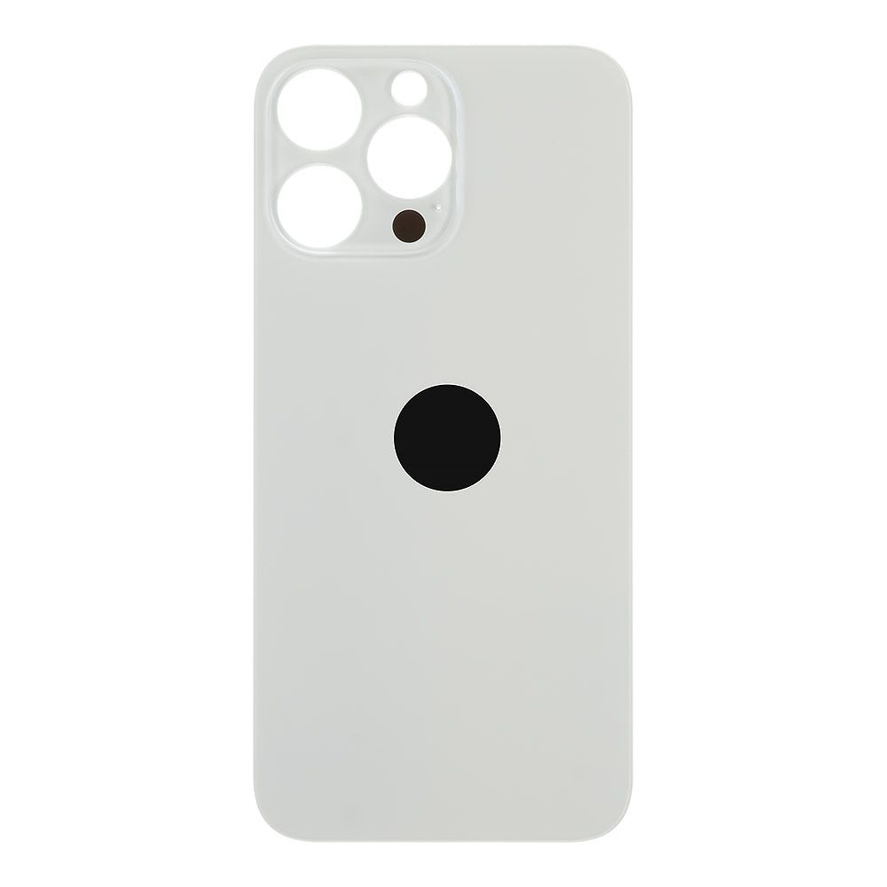 Задняя крышка для iPhone 14 Pro Max (белый) с логотипом, монолит