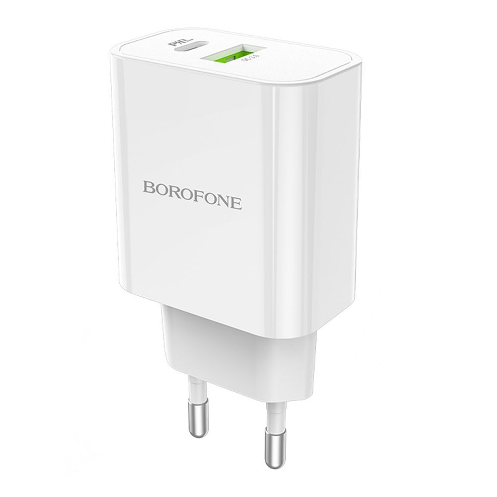 СЗУ BOROFONE BA55A Crown Speed 1xUSB QC3.0, 3А, 1хUSB-C PD20W (белый)