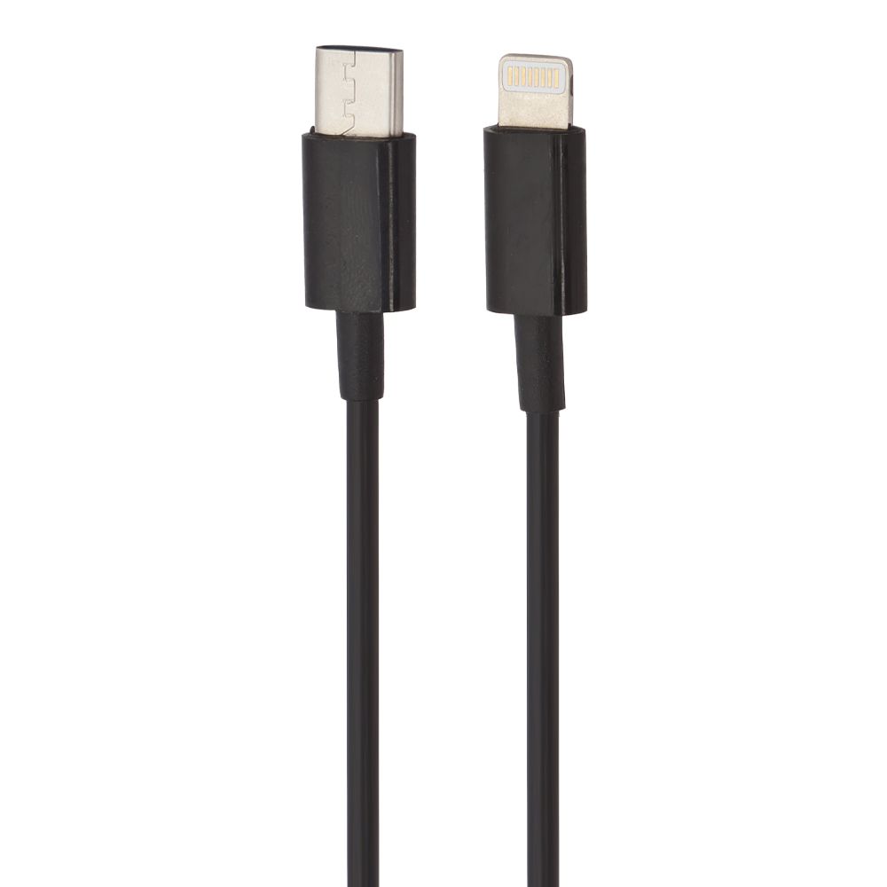 USB-C кабель "LP" Apple Lightning 8-pin (черный/европакет)