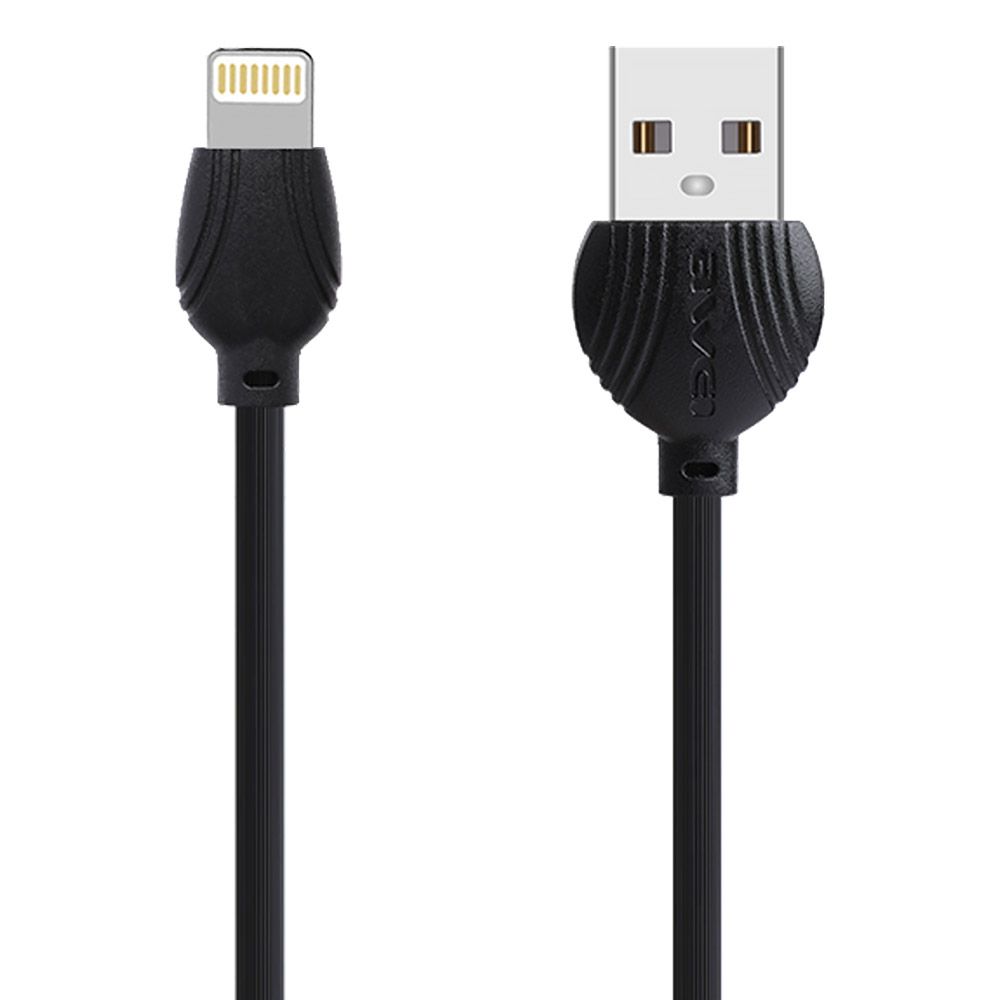 USB кабель AWEI CL-63 Lightning 8-pin, 2.5А, 1м, TPE (черный)