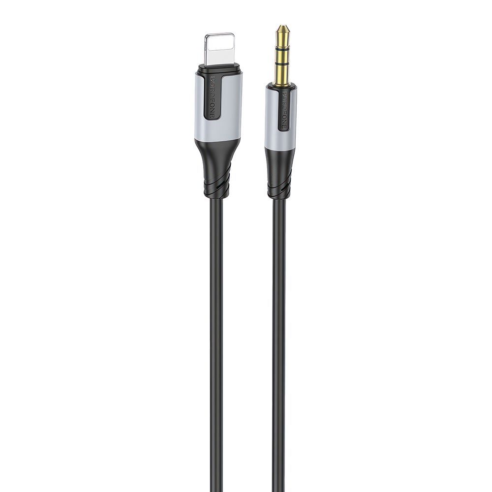 Аудиокабель BOROFONE BL19 Creator 3.5мм - Lightning 8-pin, 1м, TPE (черный)