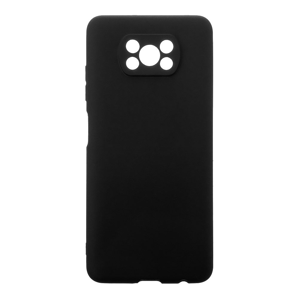 Силиконовый чехол "LP" для Xiaomi POCO X3 Pro TPU (черный непрозрачный) европакет