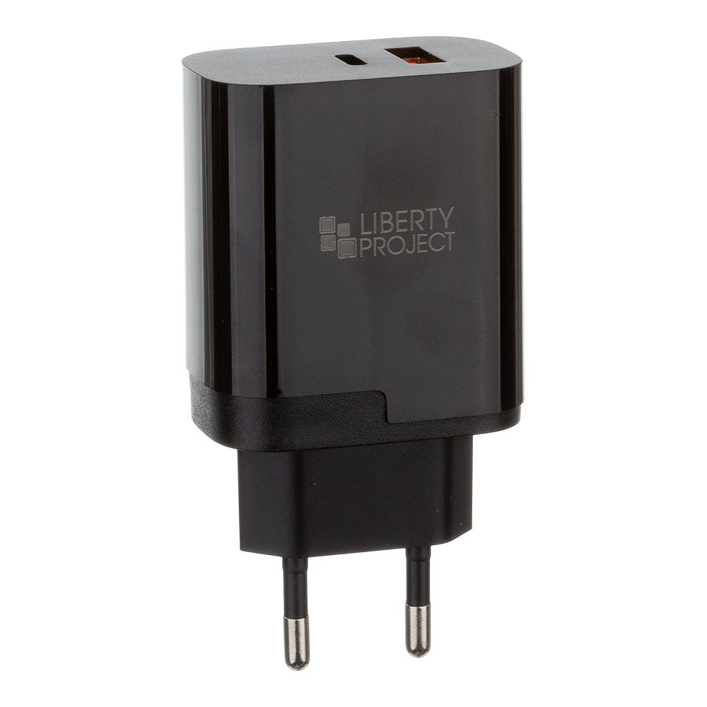 СЗУ LIBERTY PROJECT 1xUSB, 1xUSB-C, 3А, PD18W, QC3.0 (черный/коробка)