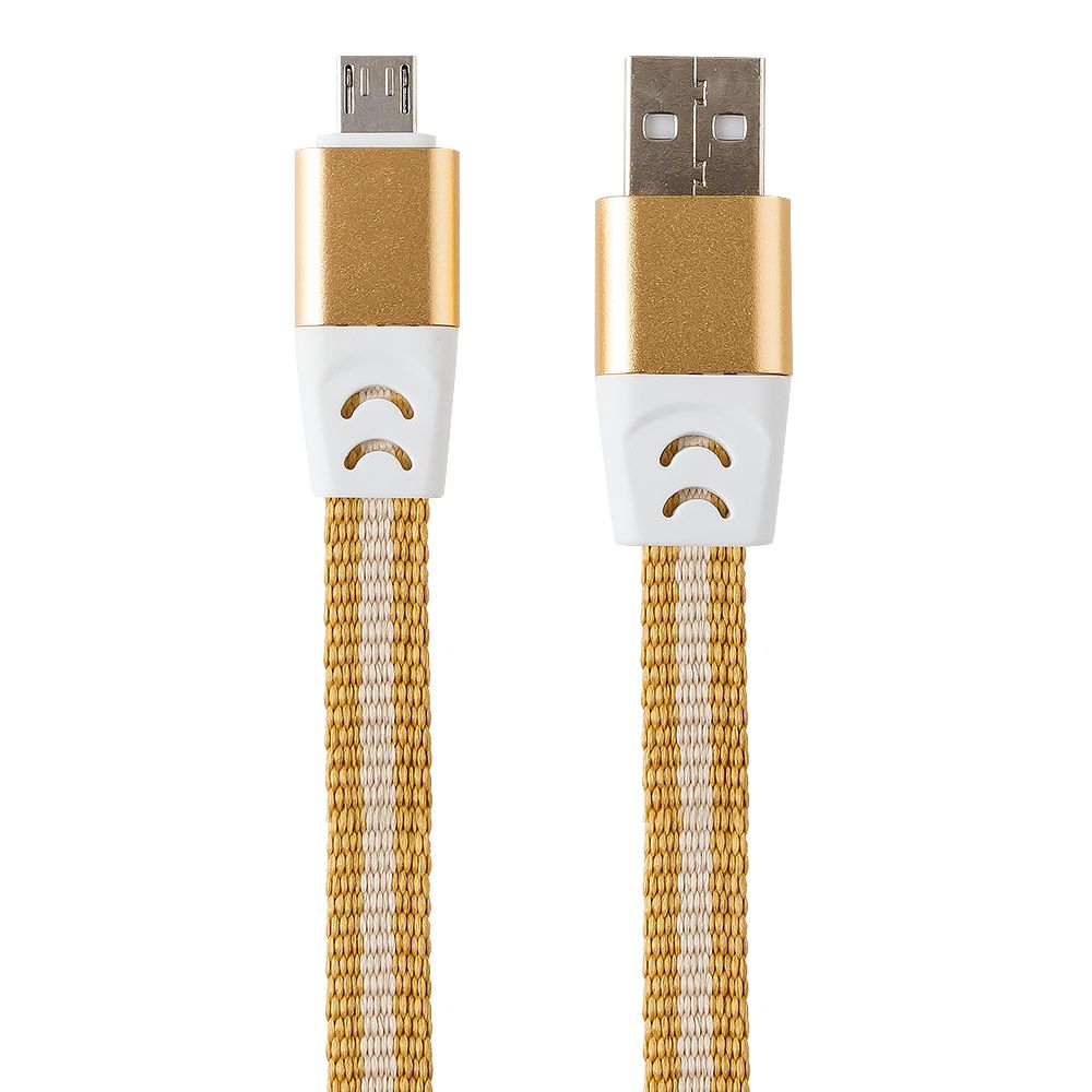 USB кабель "LP" Micro USB Тянучка 0.75-1.2м. (бежевый/блистер)