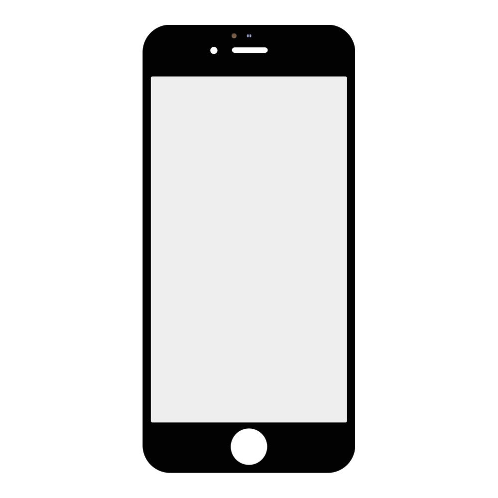 Стекло + OCA  в сборе с рамкой для iPhone 6S олеофобное покрытие (черный)