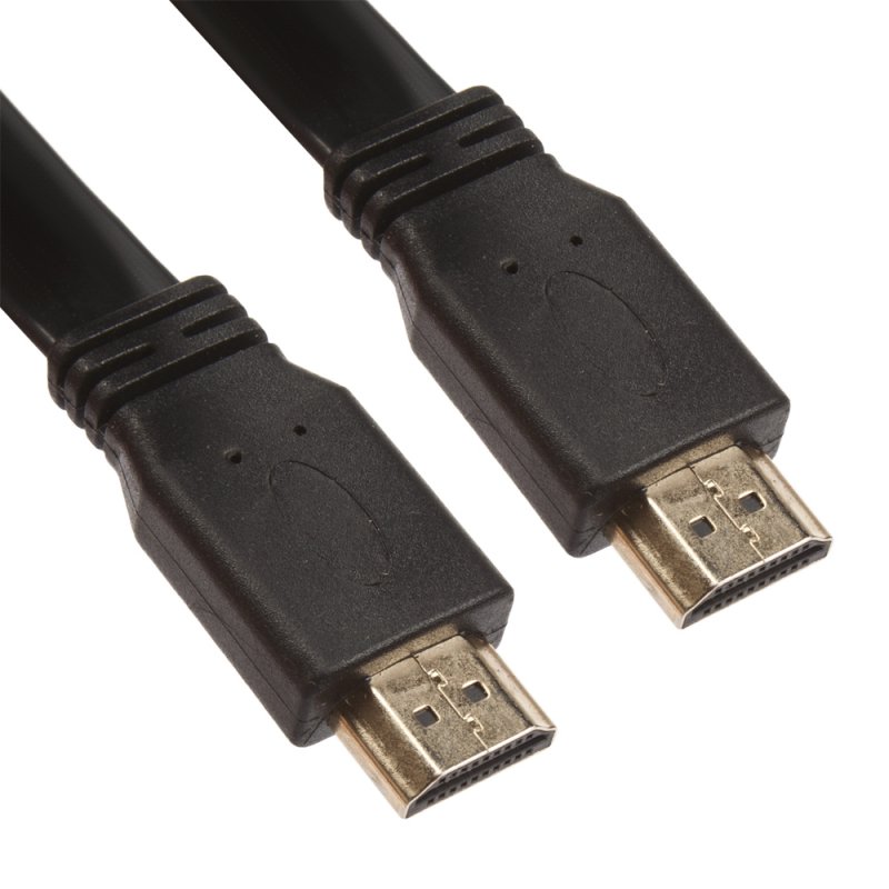 Кабель HDMI 1.4v HDTV плоский широкий (5 метров/черный)