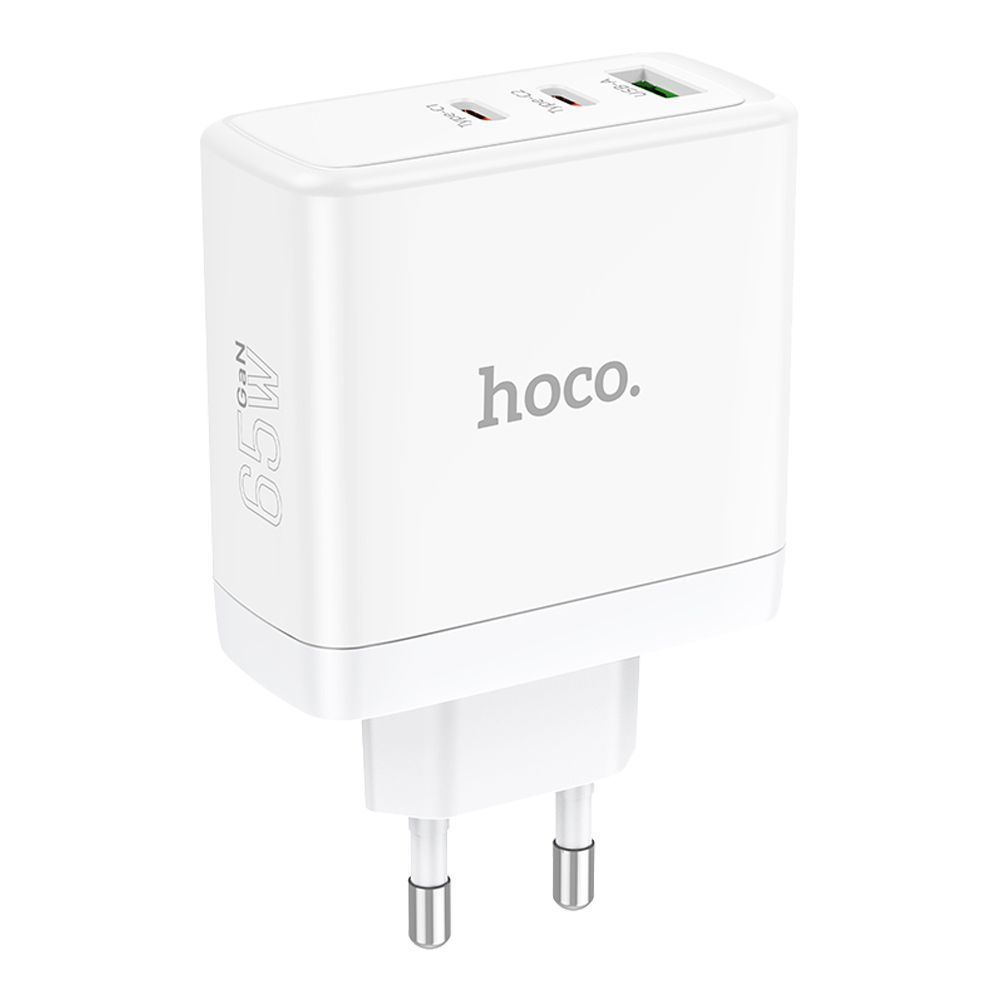 СЗУ HOCO N30 Glory 1xUSB, 2xUSB-C, 3.25А, PD65W, QC3.0, GaN (белый)