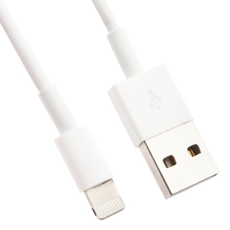 USB кабель "LP" для Apple iPhone/iPad Lightning 8-pin (белый/европакет)