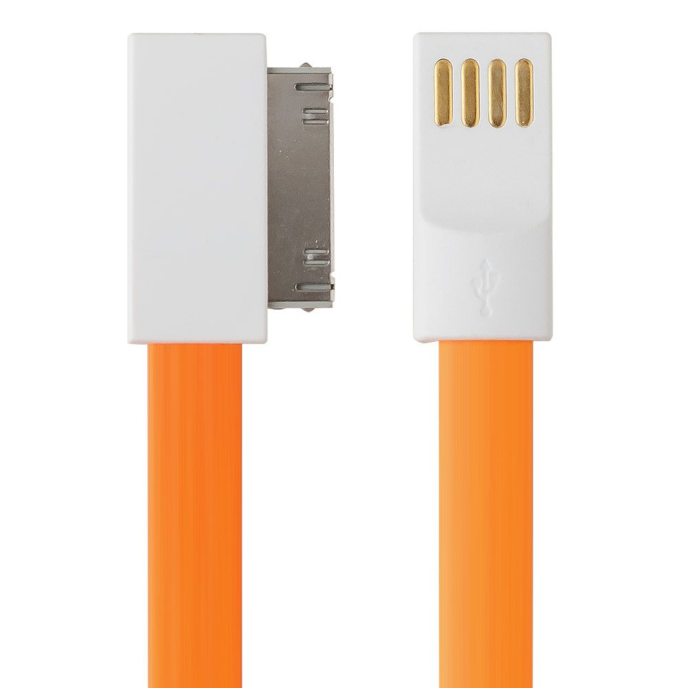 USB Дата-кабель на магните для Apple 30 pin (оранжевый/коробка)