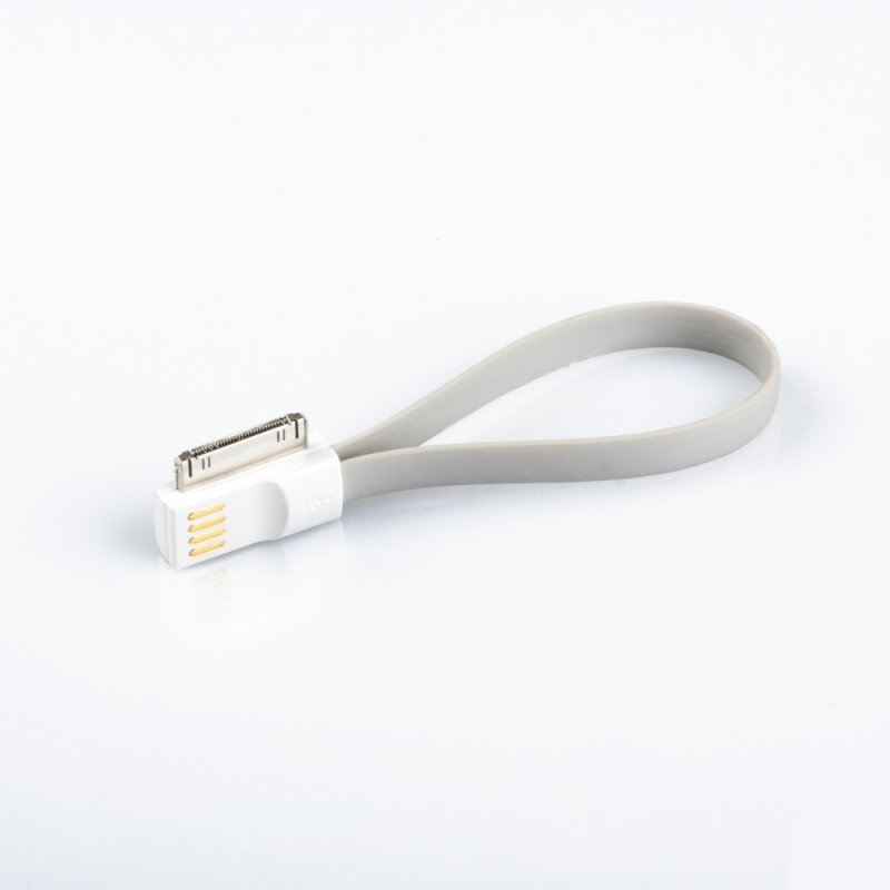 USB Дата-кабель на магните для Apple 30 pin (серый/коробка)