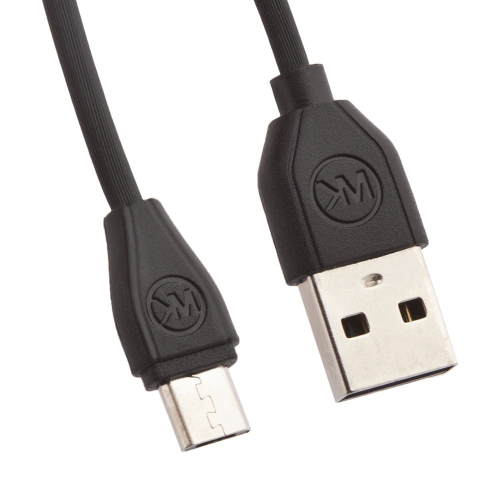 USB кабель WK RC-050m Ultra Speed MicroUSB, 1м, TPE (черный)