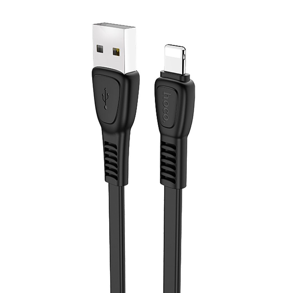 USB кабель HOCO X40 Noah Lightning 8-pin, 2.4А, 1м, TPE (черный)