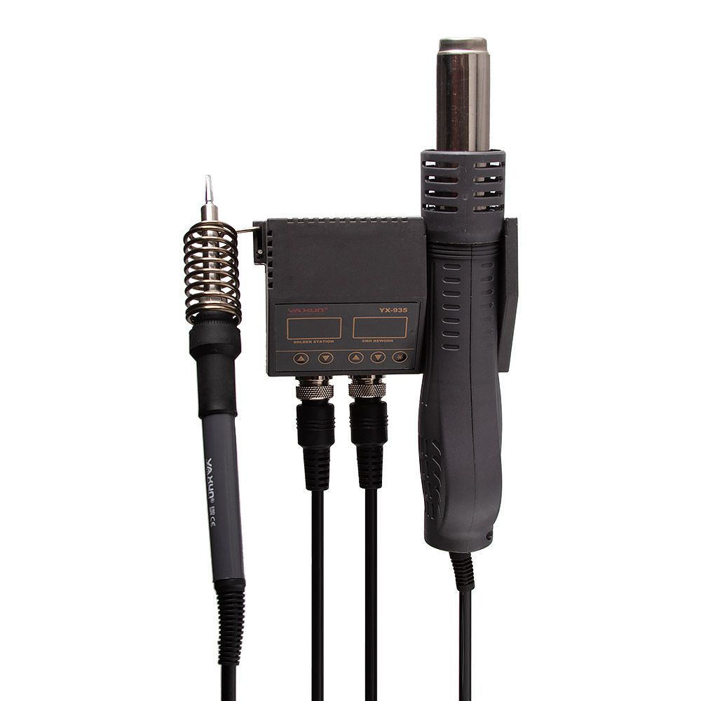 Паяльная станция YAXUN YX-935 (цифровая, фен, паяльник, 3 насадки)