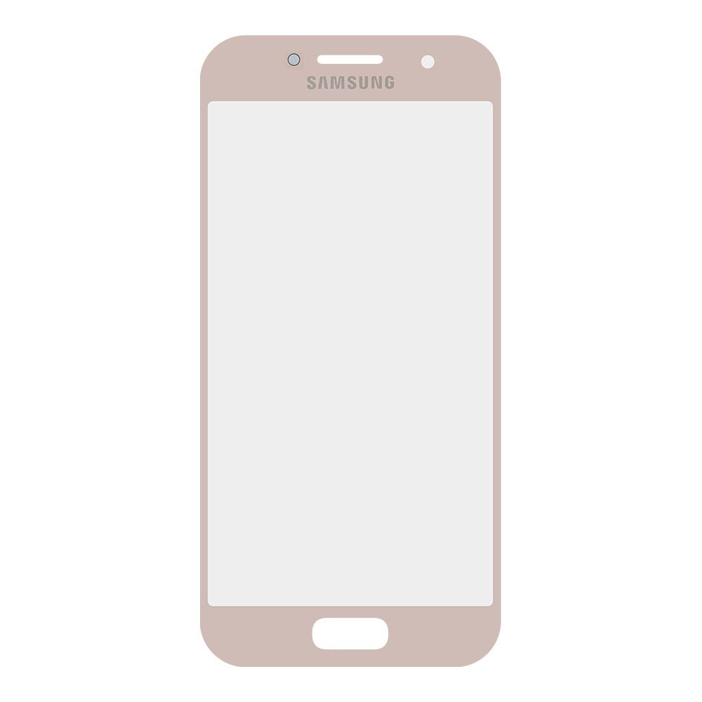 Стекло для переклейки Samsung SM-A320 A3 2017 (цвет розовый)