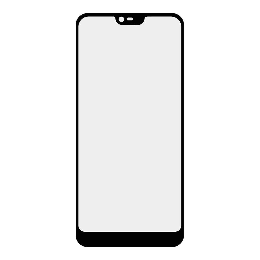 Стекло + OCA плёнка для переклейки Nokia 7.1 (черный)