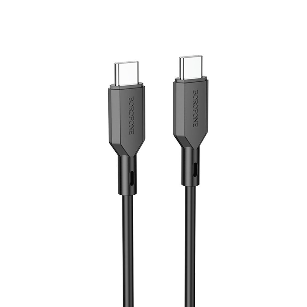USB-C кабель BOROFONE BX70 Type-C, 3А, 60W, 1м, PVC (черный)
