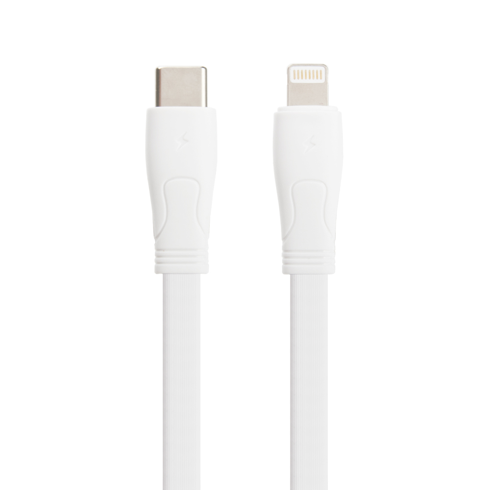 USB-C кабель WK WDC-100i Fast Pro Lightning 8-pin, PD18W, 1м, TPE (белый)