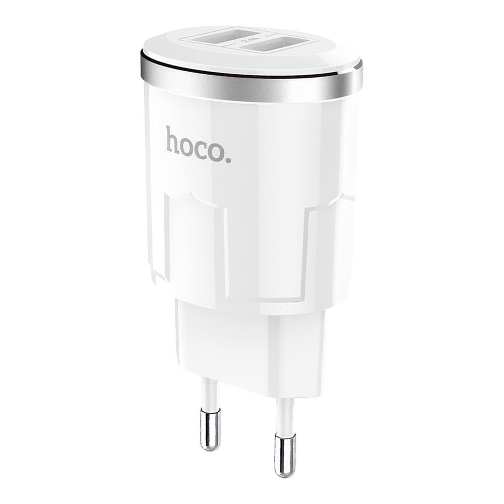 СЗУ HOCO C38A Thunder Power 2xUSB, 2.4А (белый)