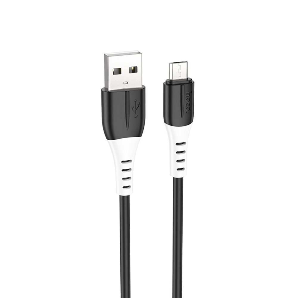USB кабель HOCO X82 Silicone MicroUSB, 2.4А, 1м, силикон (черный)