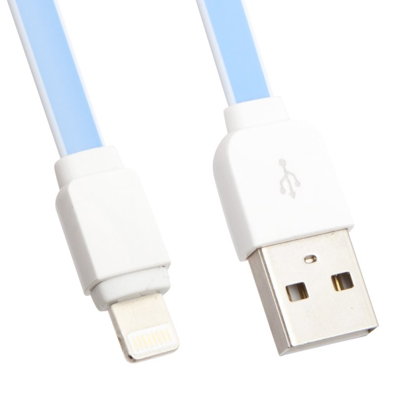 USB кабель LDNIO XS-07 Lightning 8-pin, 1м, силикон (синий/коробка)