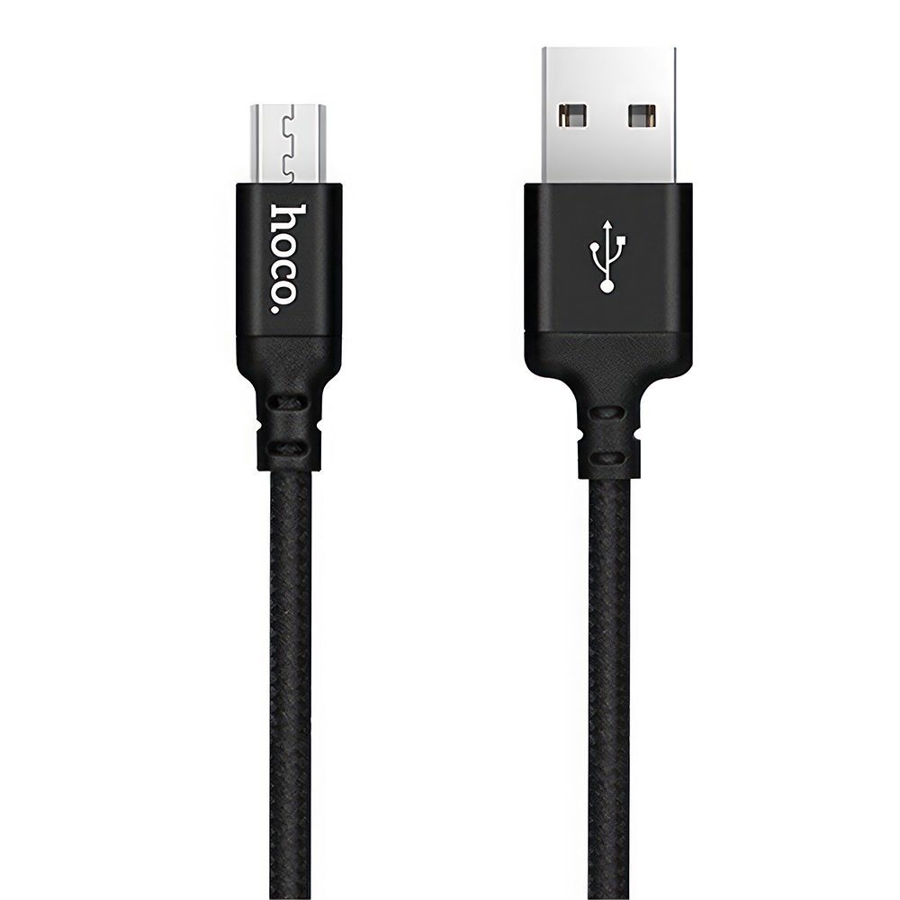 USB кабель HOCO X14 Times Speed MicroUSB, 2.4А, 1м, нейлон (черный)