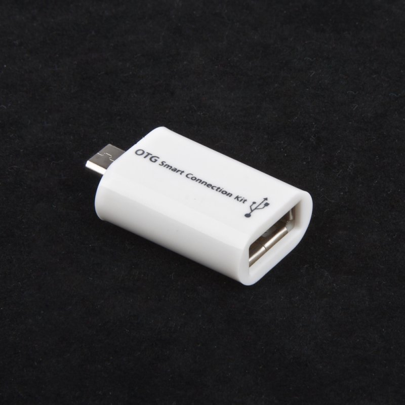 USB адаптер для устройств с функцией OTG пластиковый корпус (белый/коробка)