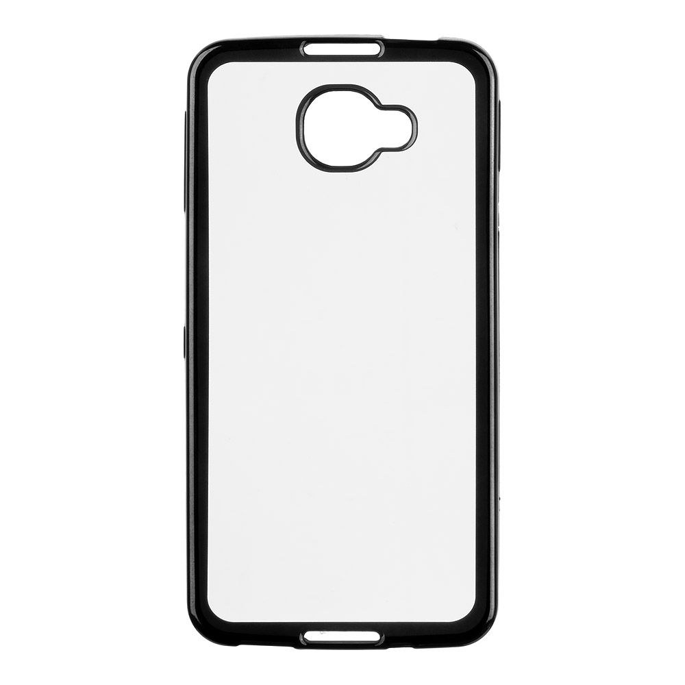 Силиконовый чехол "LP" для Alcatel Idol 4S TPU (прозрачный с черной хром рамкой) европакет