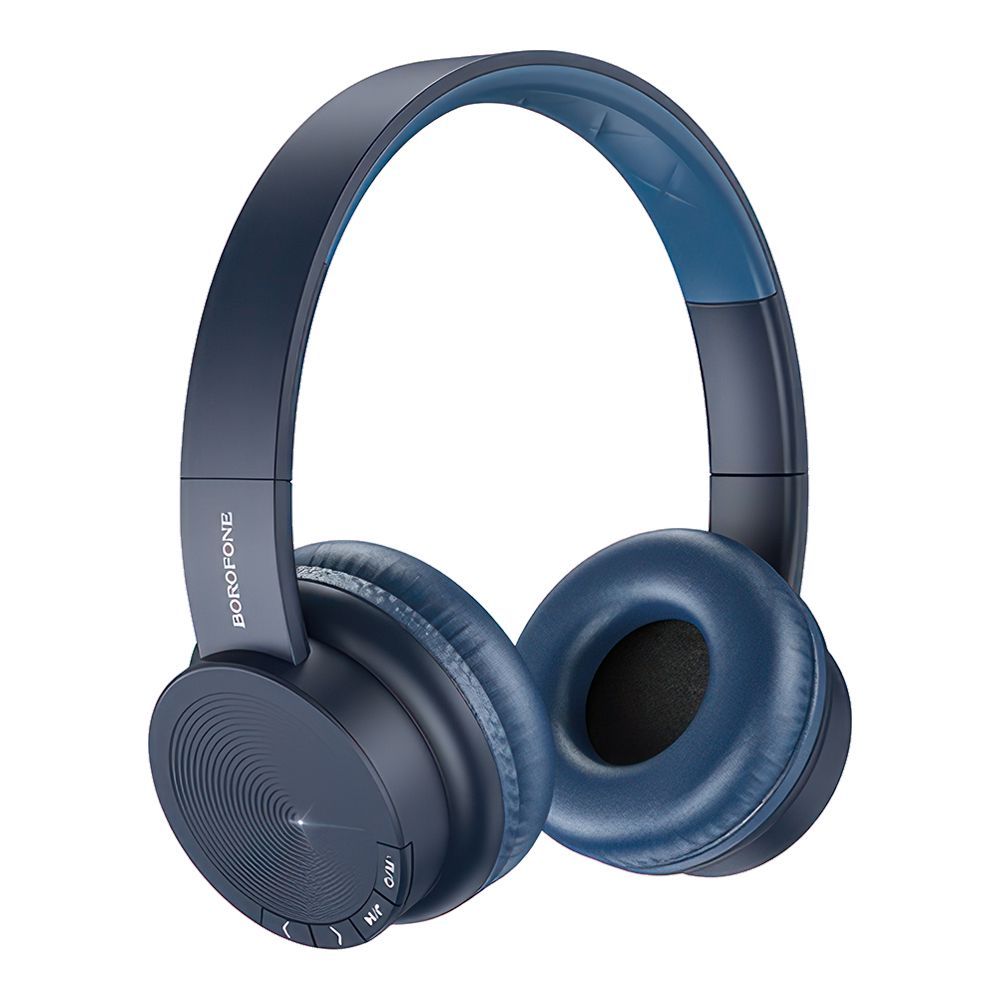 Bluetooth гарнитура BOROFONE BO11 Maily BT 5.0, 3.5мм, накладная, громкость +/- (синий)