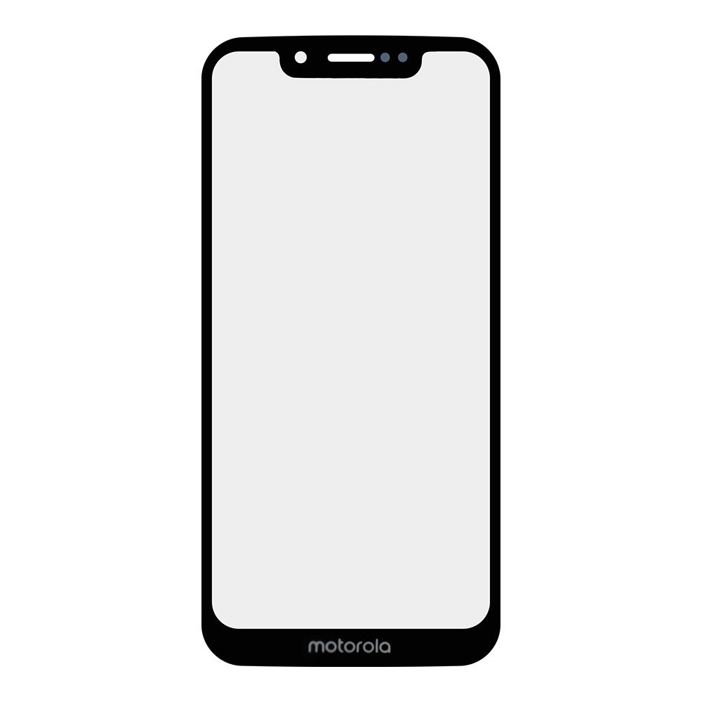 Стекло + OCA плёнка для переклейки Motorola G7 Play (черный)