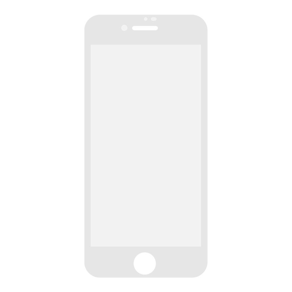Защитное стекло "LP" для iPhone SE 2/8/7 Tempered Glass 3D с рамкой 0,33 мм, 9H (ударопрочное/белое)
