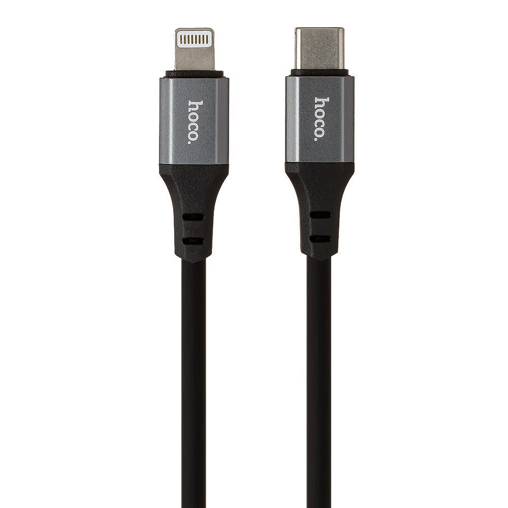 USB-C кабель HOCO X92 Honest Lightning 8-pin, 3А, PD20W, 3м, силикон (черный)