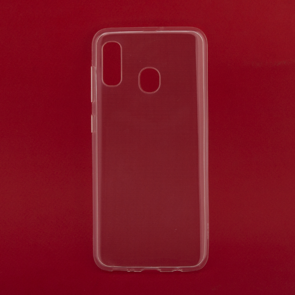 Силиконовый чехол "LP" для Samsung Galaxy A20/A30 TPU (прозрачный) коробка