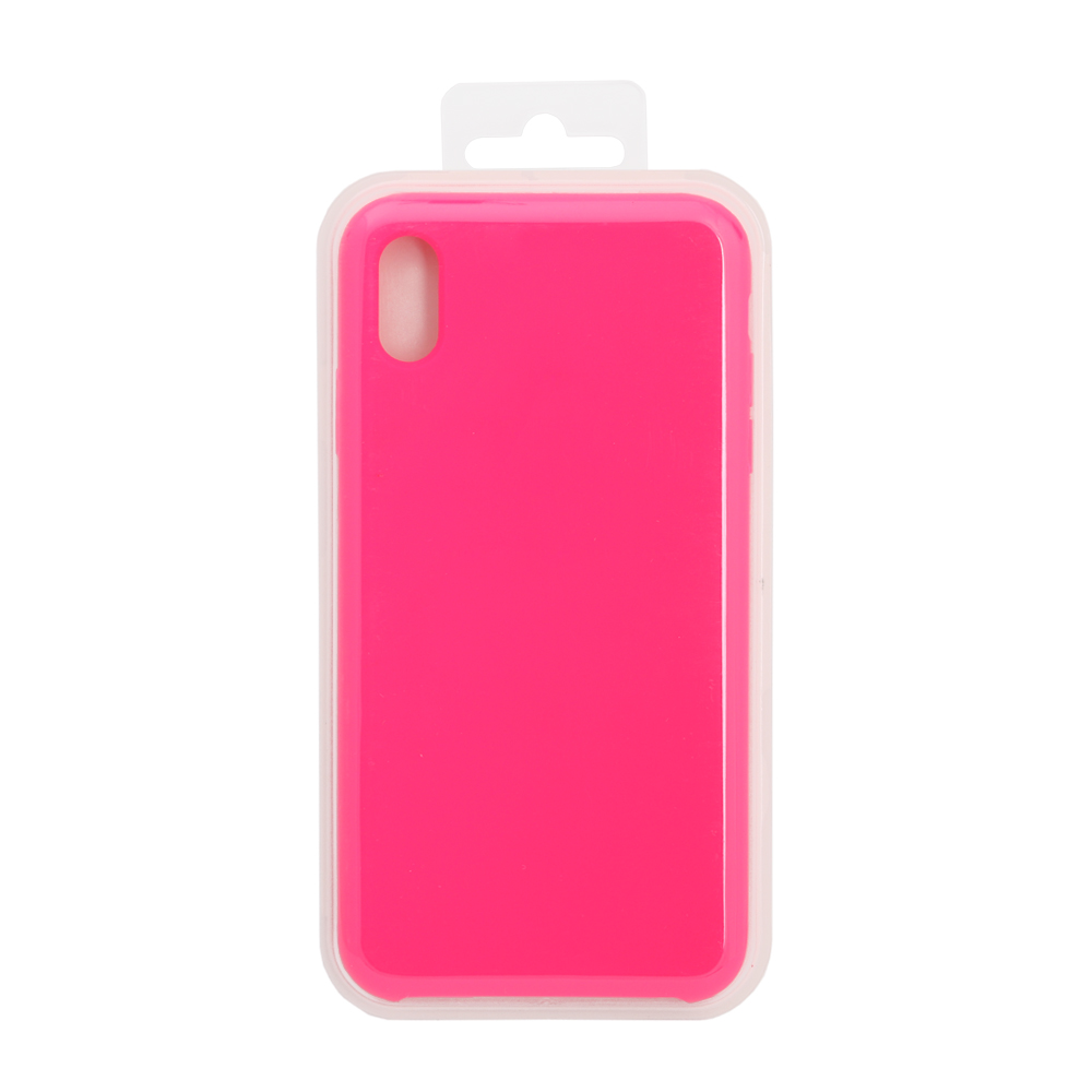 Силиконовый чехол для iPhone Xs Max "Silicone Case" (ярко-розовый, блистер) 47