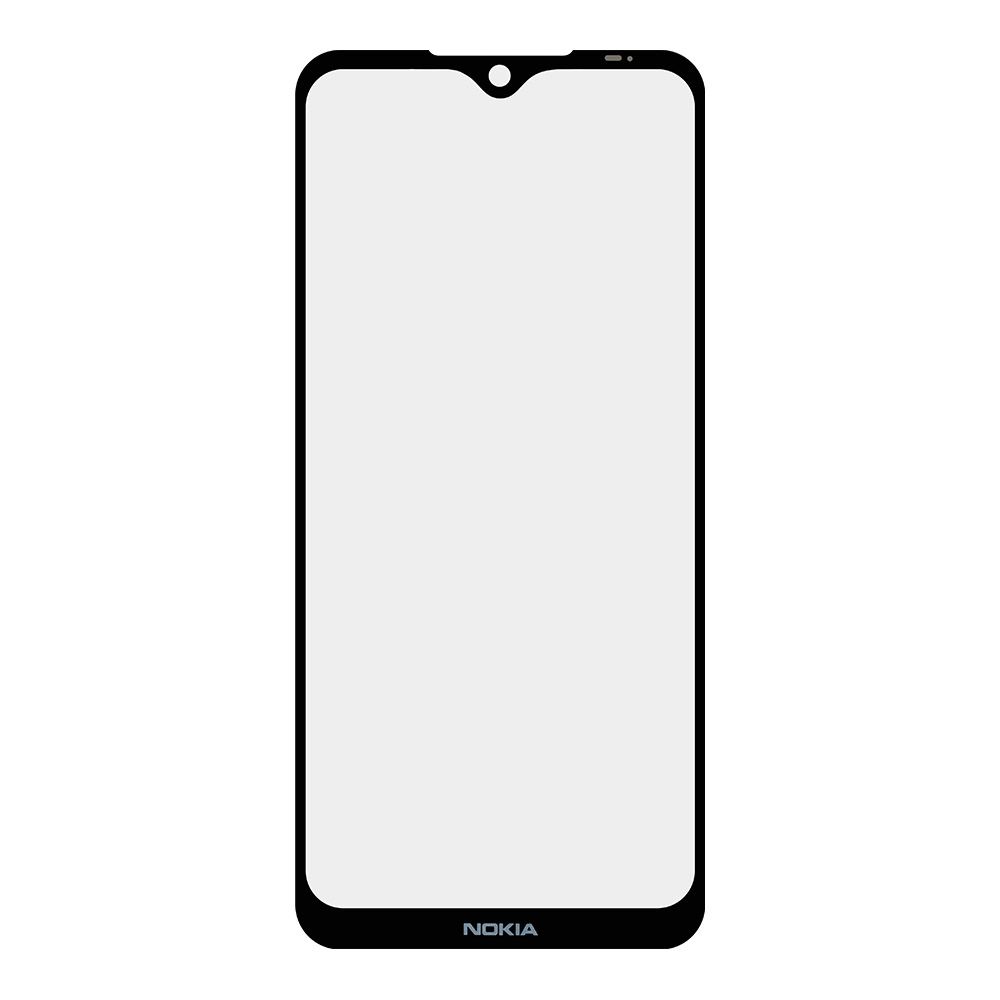 Стекло + OCA плёнка для переклейки Nokia 7.2 (черный)